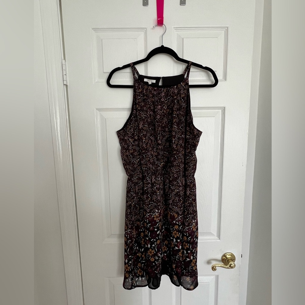 Maurices High Neck Black Floral Dress
